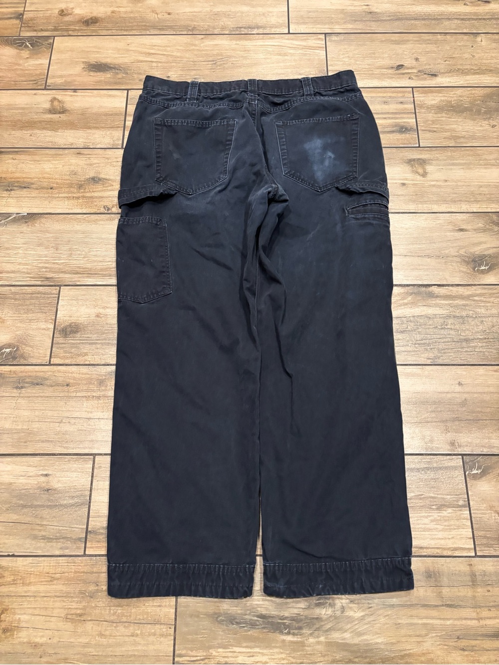Baggy Black Carpenter Pants Amazon Essentials Size 35x28.5 9 inch Leg Opening